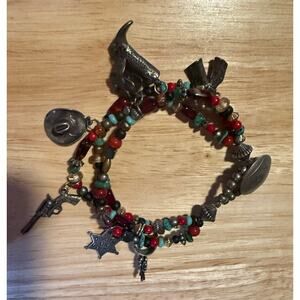 Vintage Western Themed Charm Bracelet